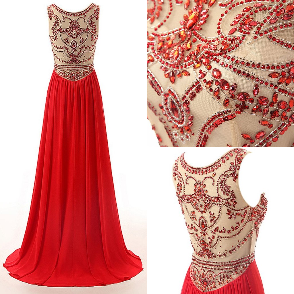 Red Crystals Long Prom Dresses, Cocktail Dresses,bridesmaid Dresses, Fashion Party Dress,wedding Party Dresses Homecoming Dresses